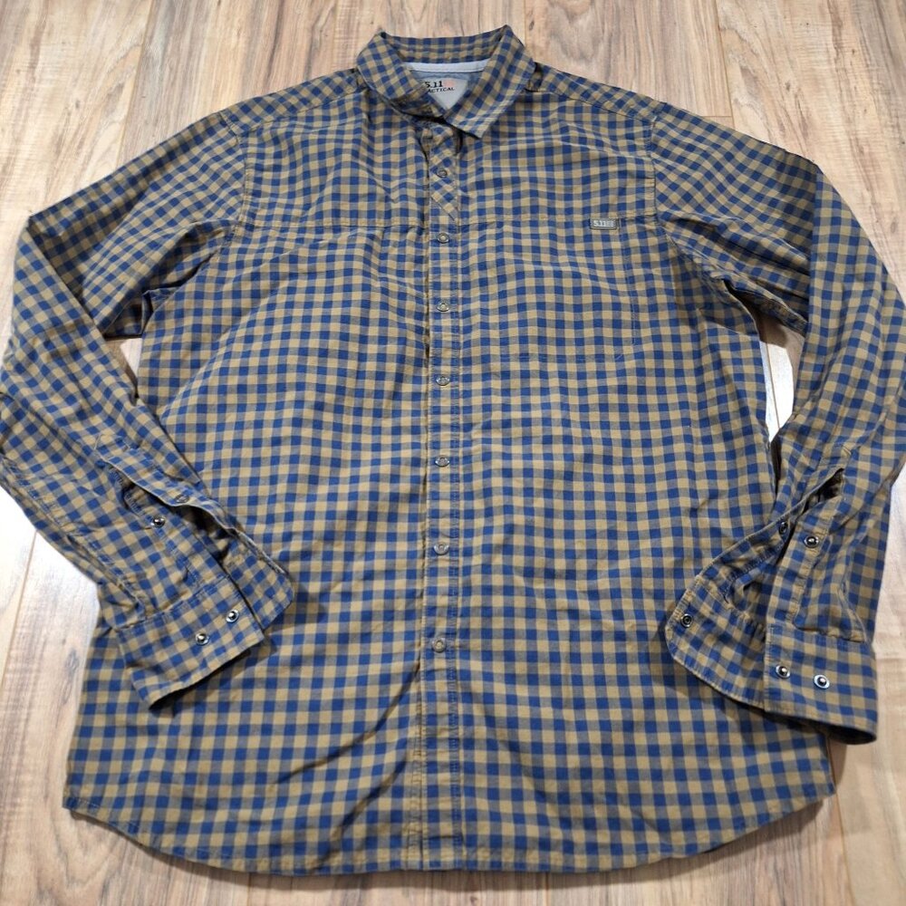 5.11 Button Down Long Sleeve Plaid Shirt size small